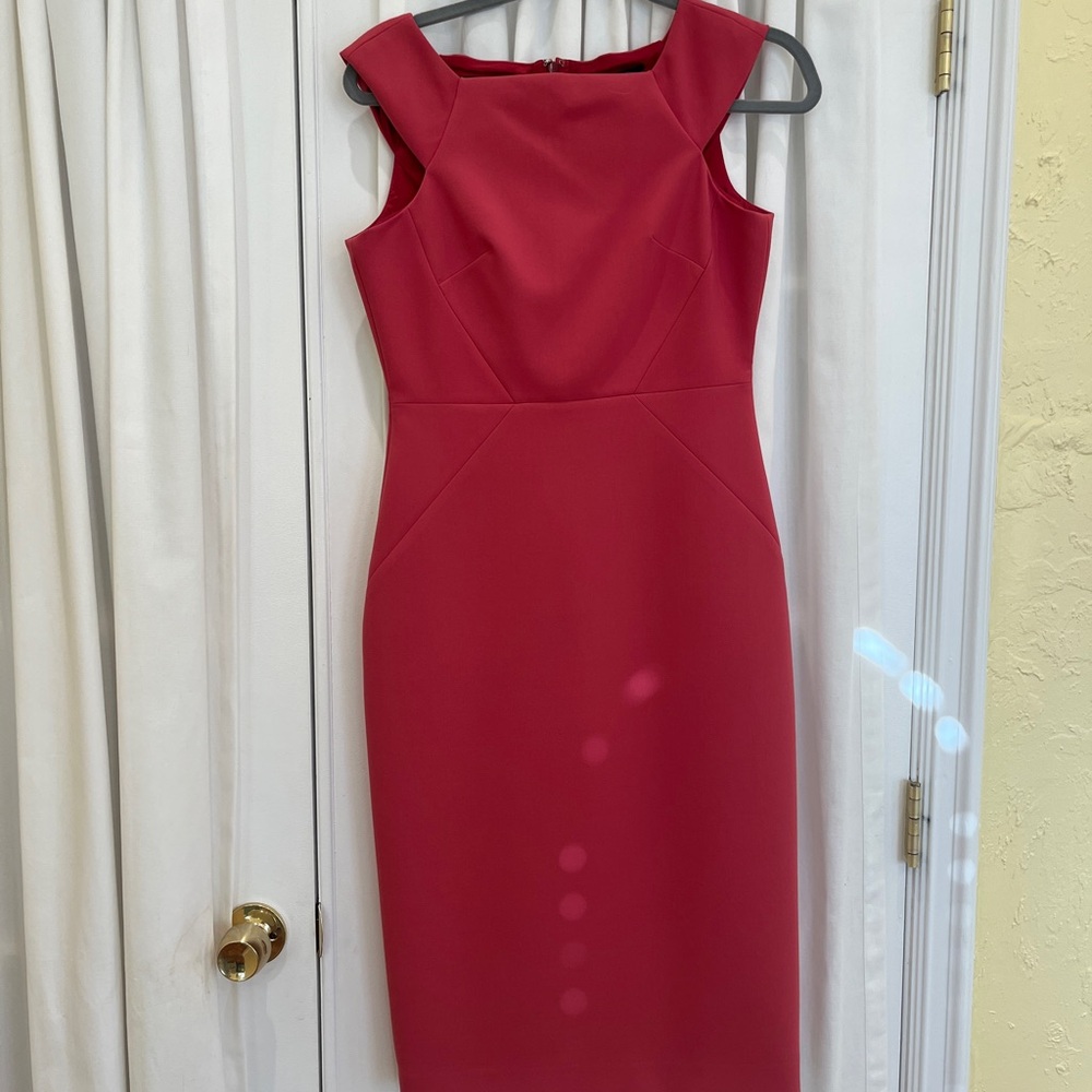 BNWOT brooks brothers dark rosy pint sheath midi dress